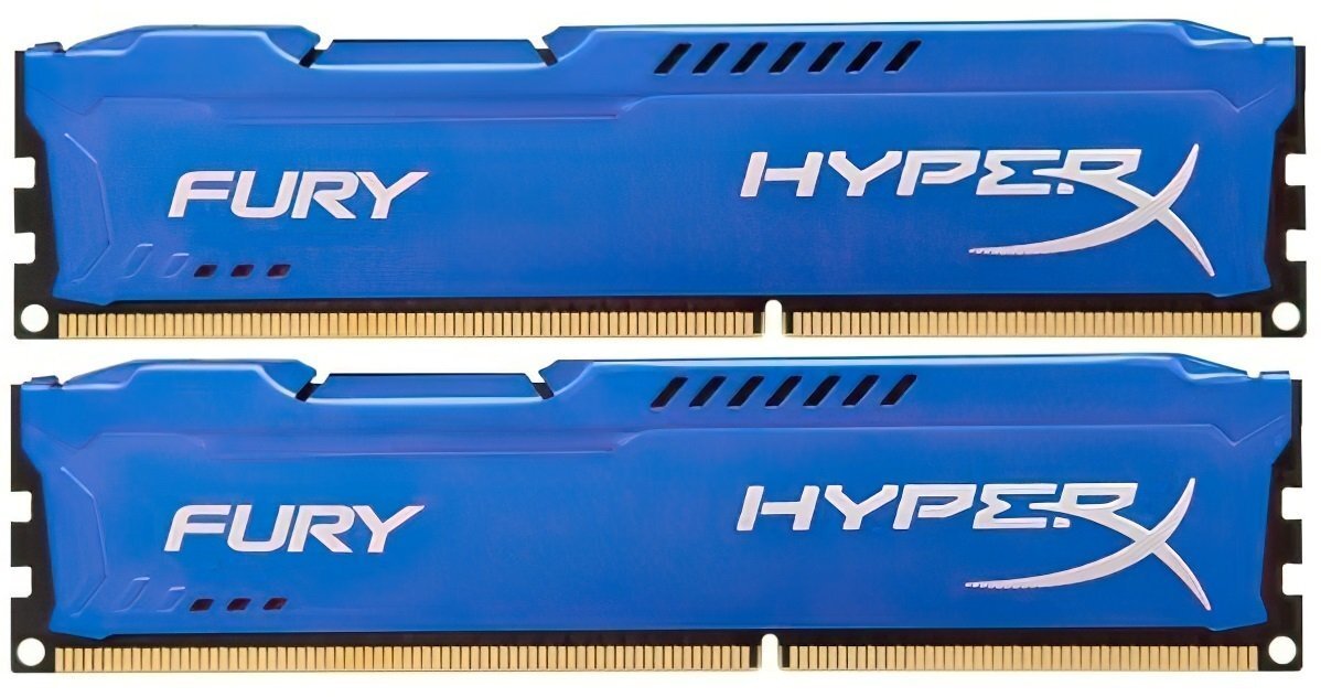 Пам'ять DDR3 RAM_16GB (2x8Gb) 1600MHz Kingston XyperX Fury Blue - зображення 1