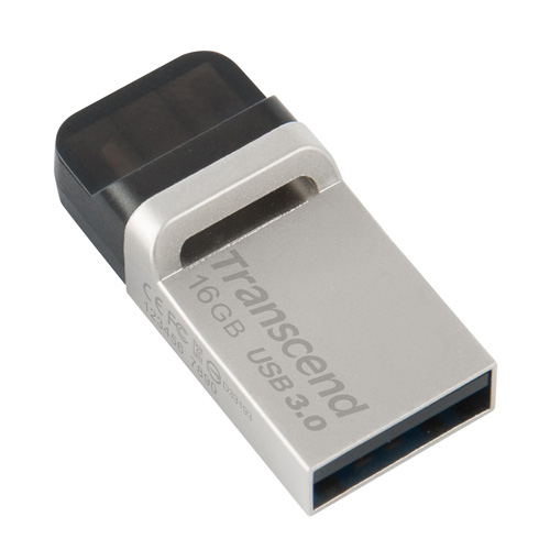 Флеш пам'ять USB 16GB Transcend JetFlash 880S USB 3.0 OTG - зображення 2