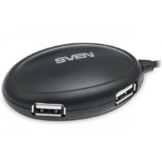 Концентратор USB 2.0 SVEN HB-401 black 4 порти - зображення 1