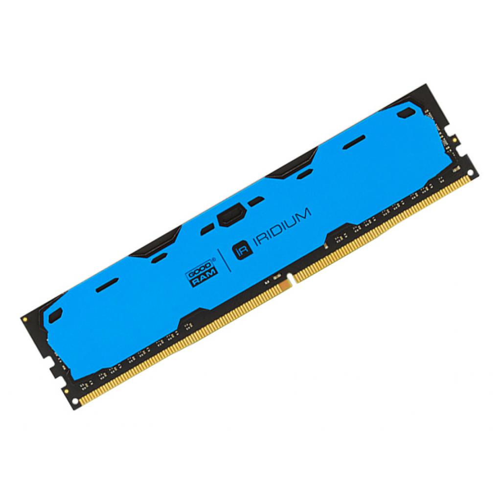 Пам'ять DDR4 RAM 4Gb 2400Mhz Goodram Iridium Blue (IR-B2400D464L15S\/4G) - зображення 3