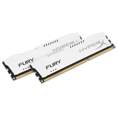 Пам'ять DDR3 RAM 8GB (2x4GB) 1600MHz Kingston CL10 dual chanel, HyperX Fury White - зображення 2