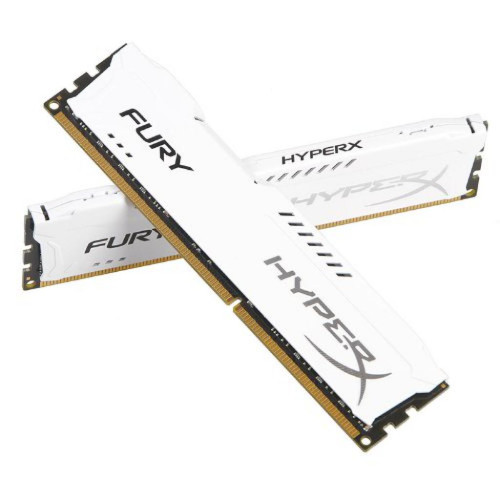 Пам'ять DDR3 RAM 8GB (2x4GB) 1600MHz Kingston CL10 dual chanel, HyperX Fury White - зображення 3