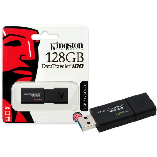 Флеш пам'ять USB 128Gb Kingston DT 100 G3 USB3.0 - зображення 4