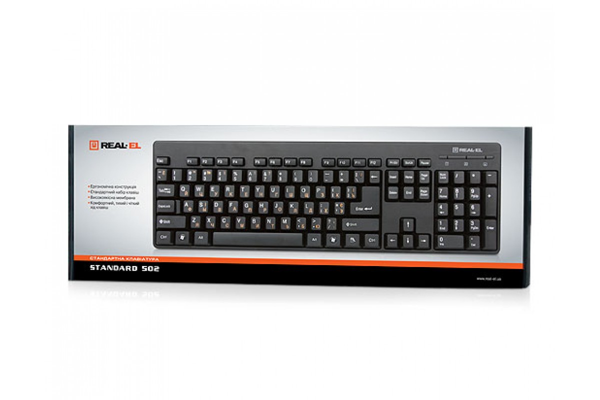 Клавіатура REAL-EL 502 Standard, USB - зображення 2