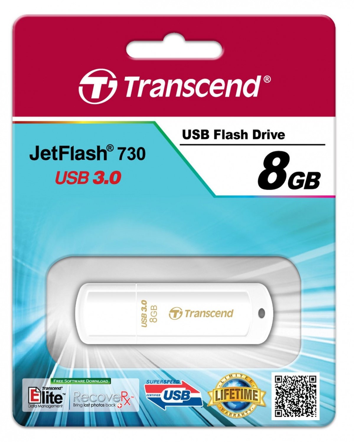 Флеш пам'ять USB 8 Gb Transcend JetFlash 730 USB 3.0 - зображення 3