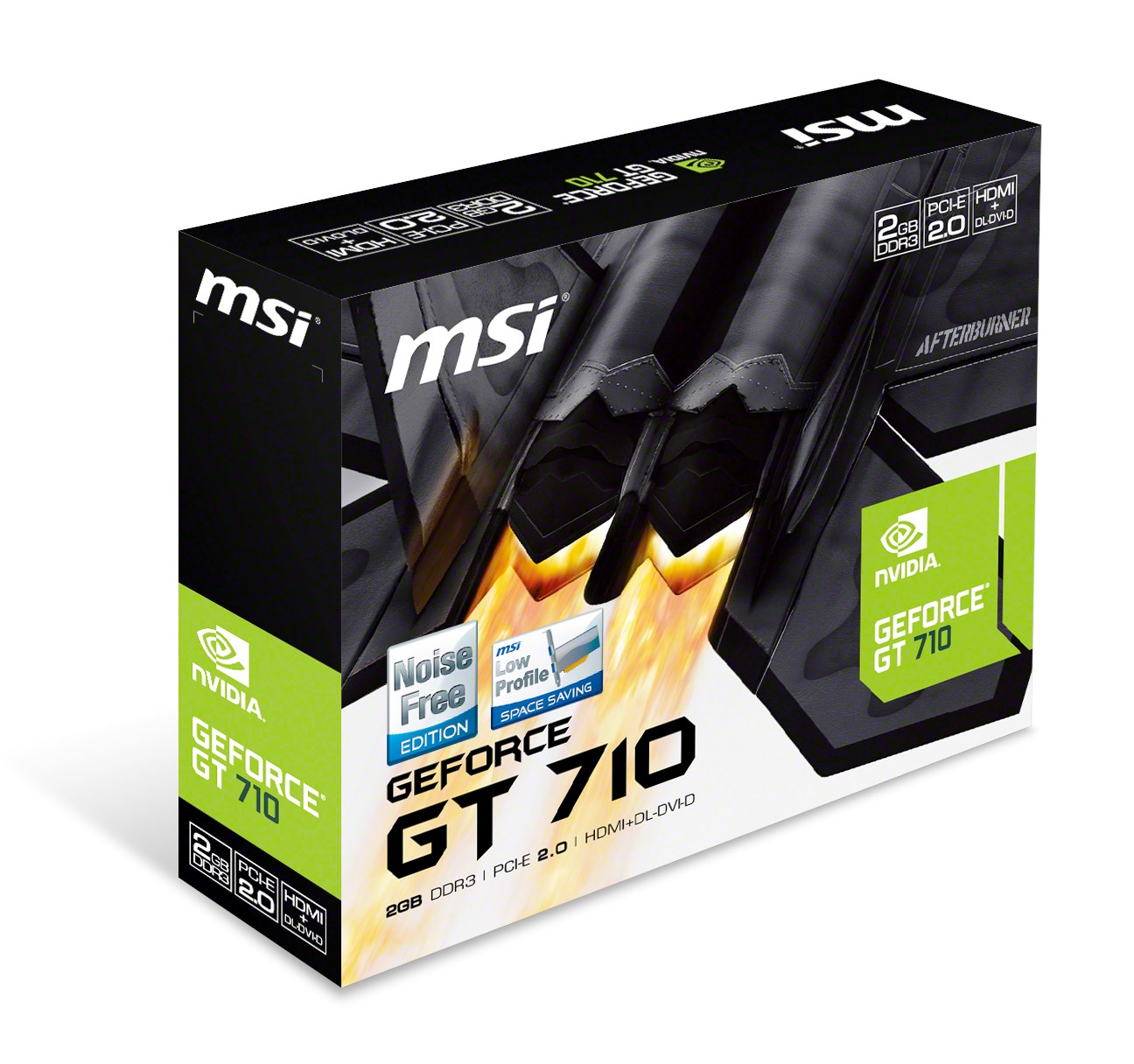 Відеокарта GeForce GT710 2Gb DDR3, MSI (GT 710 2GD3H LP) - зображення 2