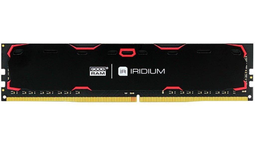 Пам'ять DDR4 RAM 8Gb (1x8Gb) 2400Mhz Goodram Iridium Black (IR-2400D464L17S\/8G) - зображення 1