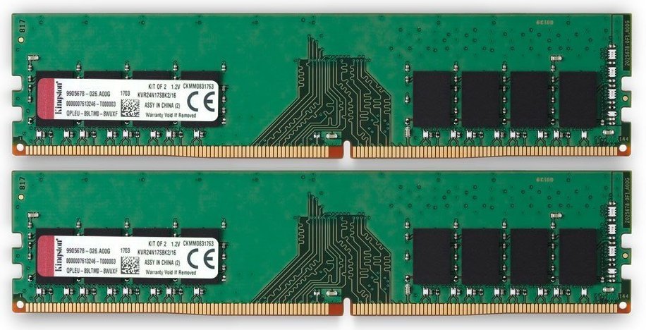 Пам'ять DDR4 RAM_16Gb (2x8Gb) 2400Mhz Kingston (KVR24N17S8K2\/16) - зображення 3