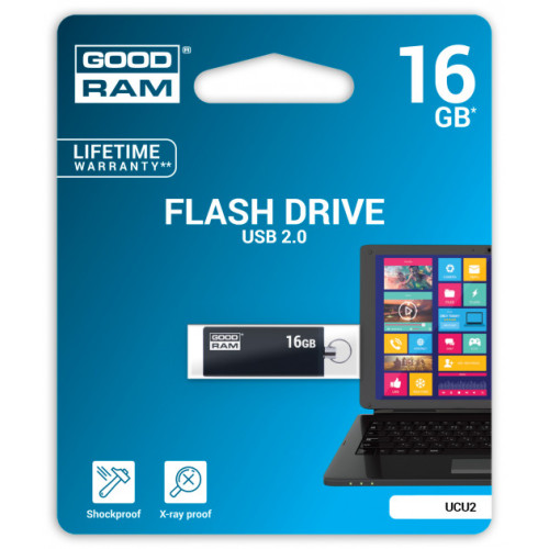 Флеш пам'ять USB 16Gb Goodram Cube black - зображення 3