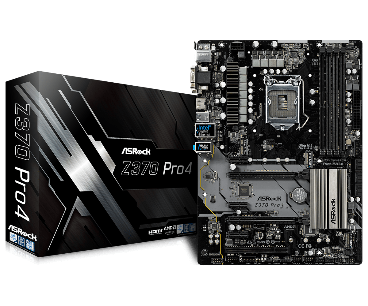 Мат. плата 1151 Asrock Z370 Pro4 - зображення 1