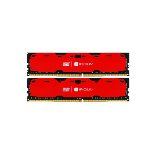 Пам'ять DDR4 RAM_16Gb (2x8Gb) 2400Mhz Goodram Iridium Red (IR-R2400D464L15S\/16GDC) - зображення 1