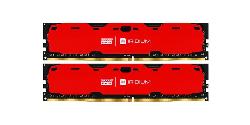 Пам'ять DDR4 RAM_16Gb (2x8Gb) 2400Mhz Goodram Iridium Red (IR-R2400D464L15S\/16GDC) - зображення 1