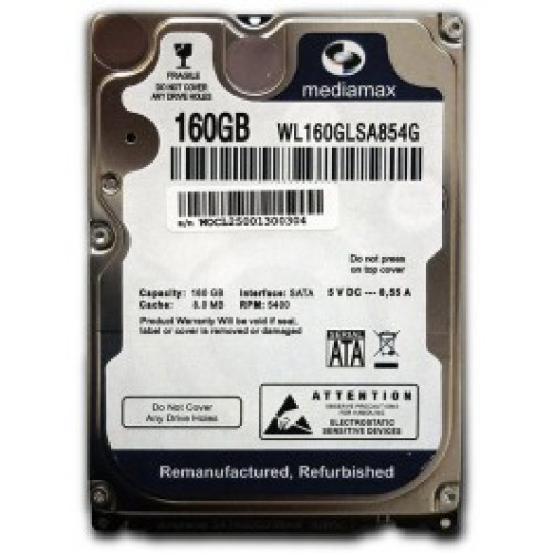 Жорсткий диск HDD Mediamax 2.5 160GB WL160GLSA854G - зображення 1