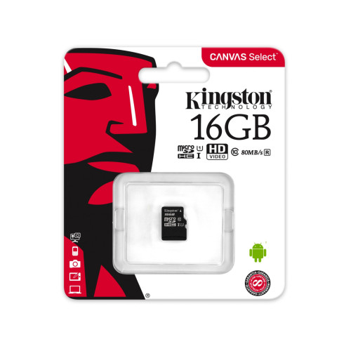 MicroSDHC 16 Gb Kingston Canvas Select class 10 UHS-I - зображення 3