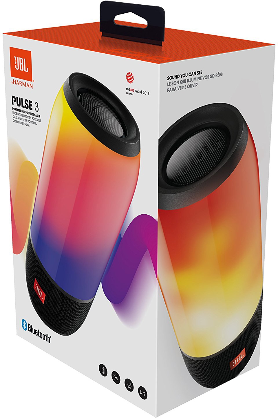 Колонка портативна JBL Pulse 3 Black - зображення 2