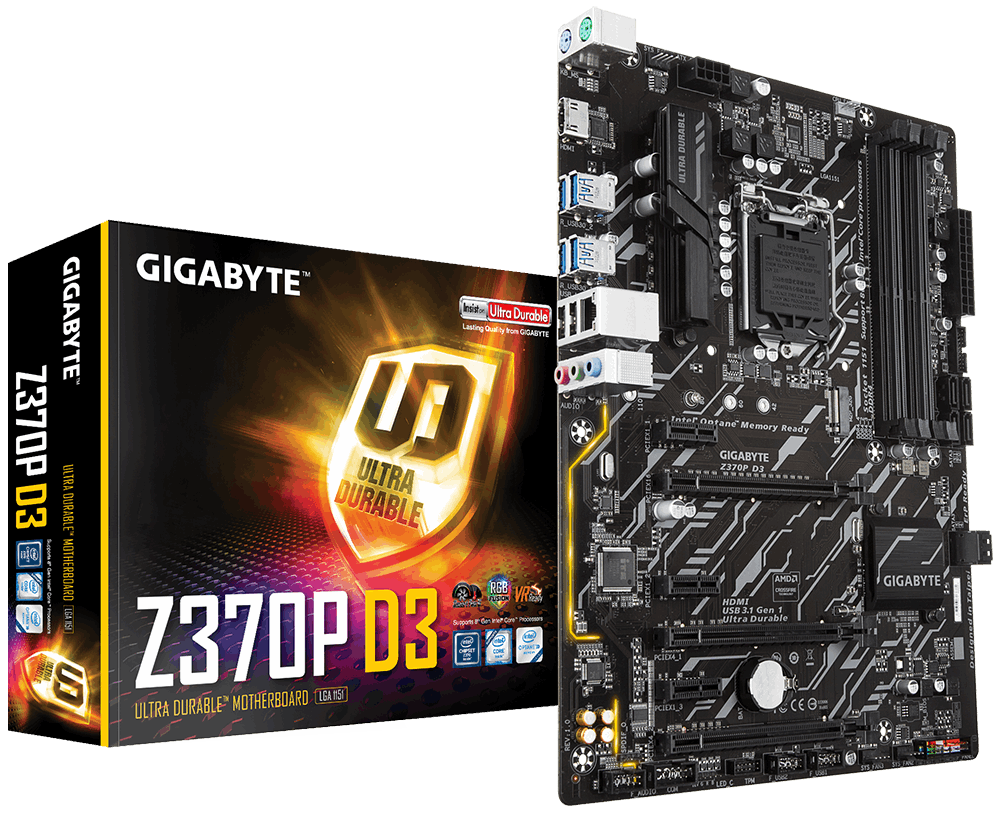 Мат. плата 1151 Gigabyte Z370P D3 - зображення 1