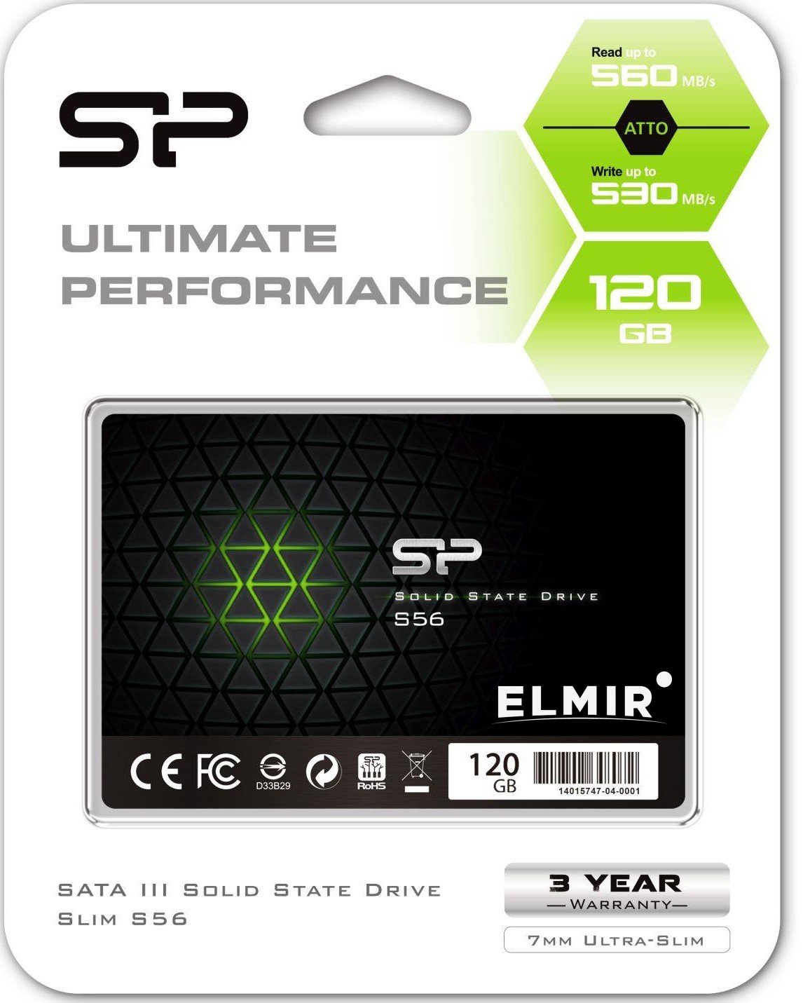 Накопичувач SSD 120GB Silicon Power S56 (SP120GBSS3S56B25) - зображення 3