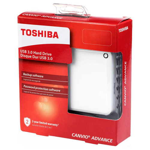 Зовнішній жорсткий диск HDD 1000Gb Toshiba Canvio Advance (HDTC910EW3AA) - зображення 2