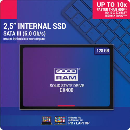 Накопичувач SSD 128GB Goodram CX400 (SSDPR-CX400-128-G2) - зображення 2