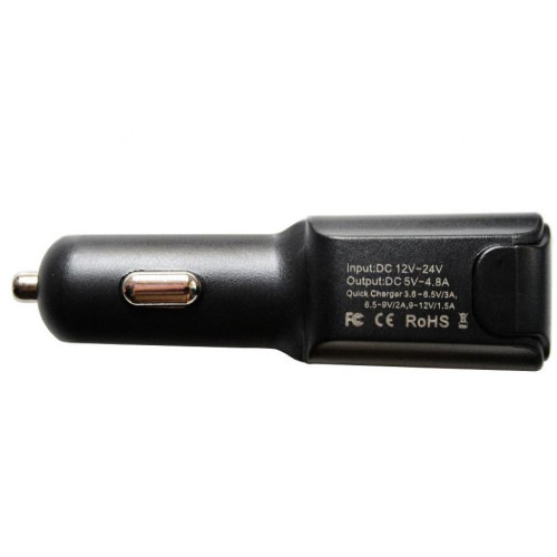 Автомобільний зарядний USB пристрій Grand-X CH-09 Quick Charge QС3.0 - зображення 1