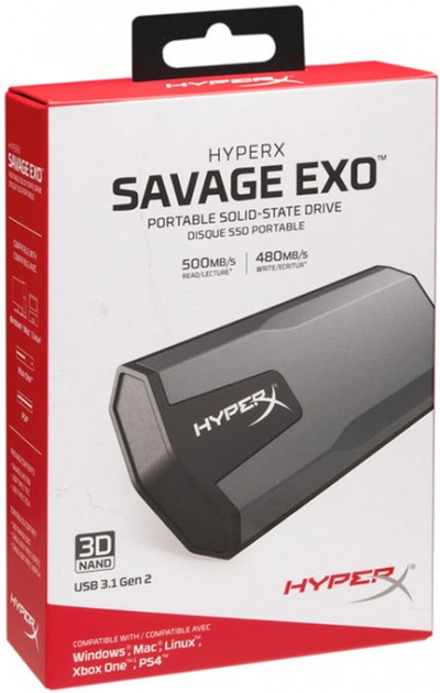 Зовнішній накопичувач SSD 480GB Kingston SAVAGE EXO (SHSX100\/480G) - зображення 2