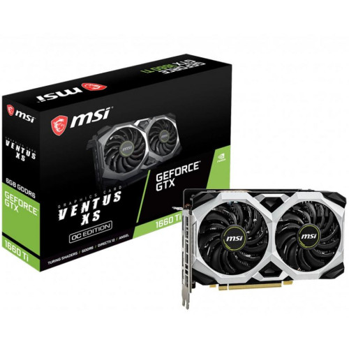 Відеокарта GeForce GTX1660 6 Gb GDDR5 MSI VENTUS XS 6G OC (GTX 1660 VENTUS XS 6G OC) - зображення 2