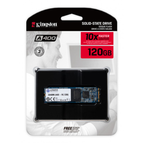 Накопичувач SSD M.2 120GB Kingston A400 (SA400M8\/120G) - зображення 2