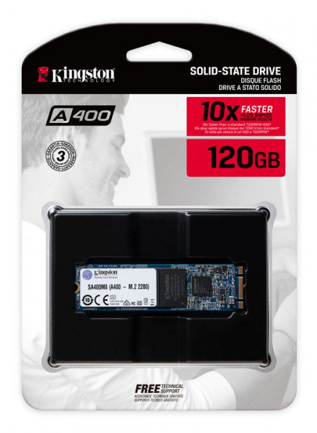 Накопичувач SSD M.2 120GB Kingston A400 (SA400M8\/120G) - зображення 2