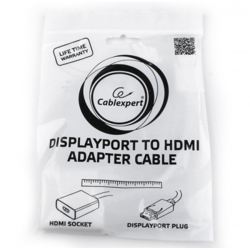 Перехідник DisplayPort to HDMI, Cablexpert, 0.1m - зображення 3