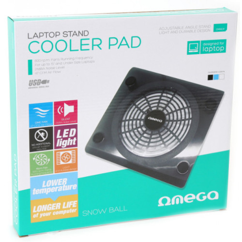 Підставка охолоджуюча для ноутбука OMEGA Cooler pad SNOW BALL - зображення 2