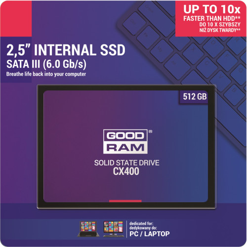 Накопичувач SSD 512GB Goodram CX400 (SSDPR-CX400-512-G2) - зображення 2