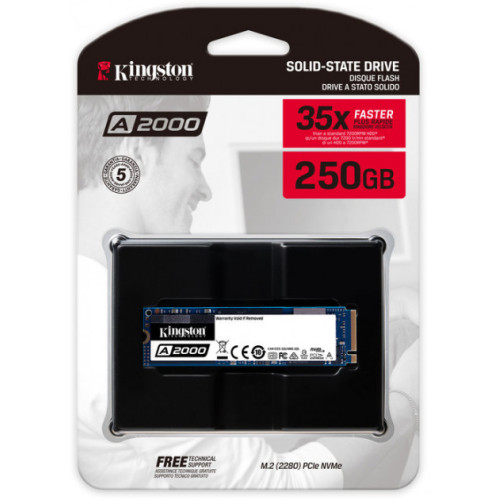 Накопичувач SSD NVMe M.2 250GB Kingston A2000 (SA2000M8\/250G) - зображення 2