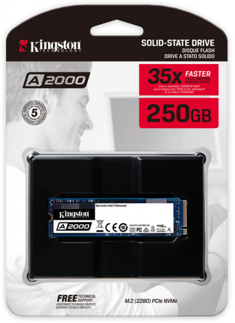 Накопичувач SSD NVMe M.2 250GB Kingston A2000 (SA2000M8\/250G) - зображення 2