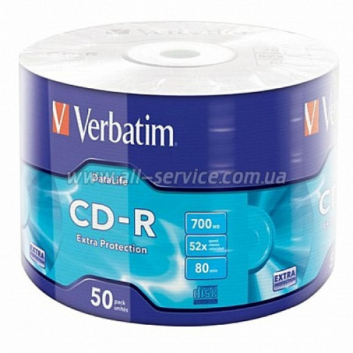 CDR-disk 700Mb Verbatim 52x Extra (43787) - зображення 1