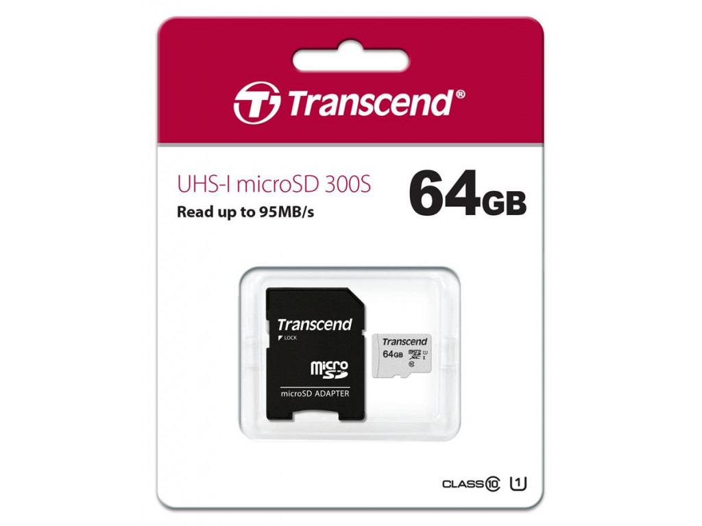 MicroSDXC 64 Gb Transcend class 10 UHS-I U1 - зображення 2