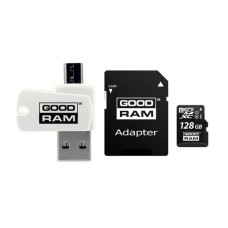 MicroSDXC 128 Gb GOODRAM UHS-I Class 10 + SD-adapter + OTG Card reader - зображення 1