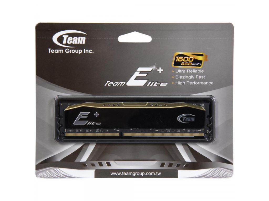 Пам'ять DDR3 RAM 8GB (1x8GB) 1600MHz Team Elite Plus Black PC3-12800 CL11 - зображення 2