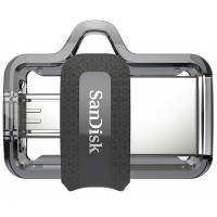 Флеш пам'ять USB 16Gb SanDisk Ultra Dual Black USB 3.0 OTG (SDDD3-016G-G46)