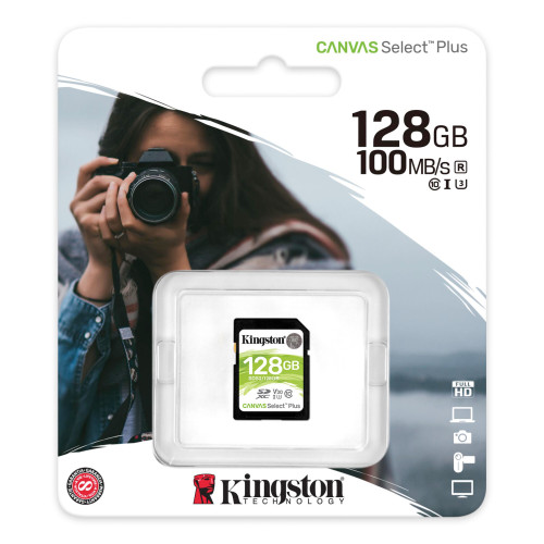 Secure Digital card 128 Gb Kingston Select Plus SDXC UHS-I class10 - зображення 2