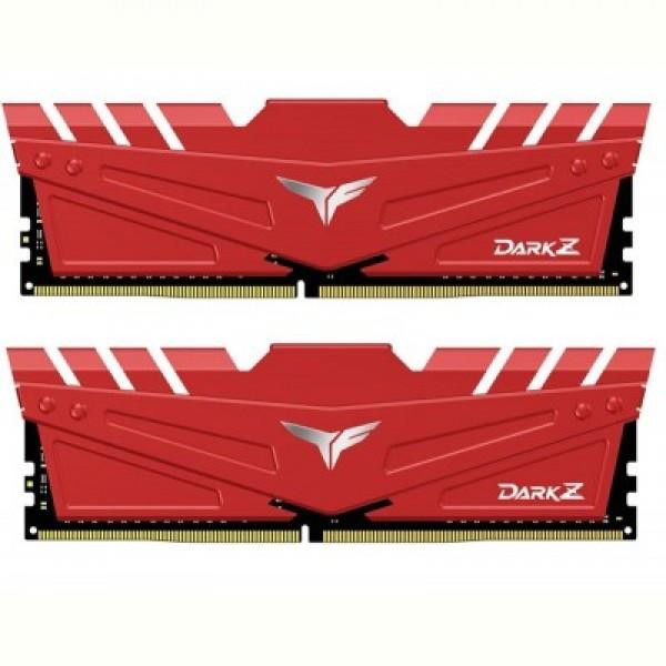 Пам'ять DDR4 RAM_16Gb (2x8Gb) 3000Mhz Team T-Force Dark Z Red (TDZRD416G3000HC16CDC01) - зображення 1