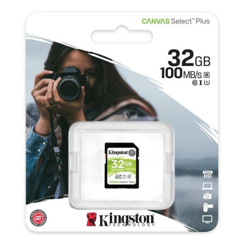 Secure Digital card 32 Gb Kingston Canvas Select Plus class 10 UHS-I - зображення 3