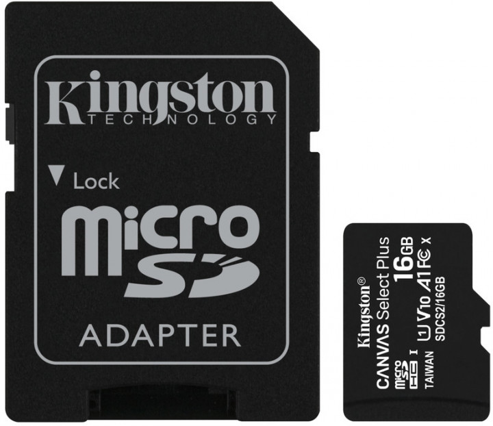 MicroSDHC 16 Gb Kingston Canvas Select Plus class 10 UHS-I - зображення 1