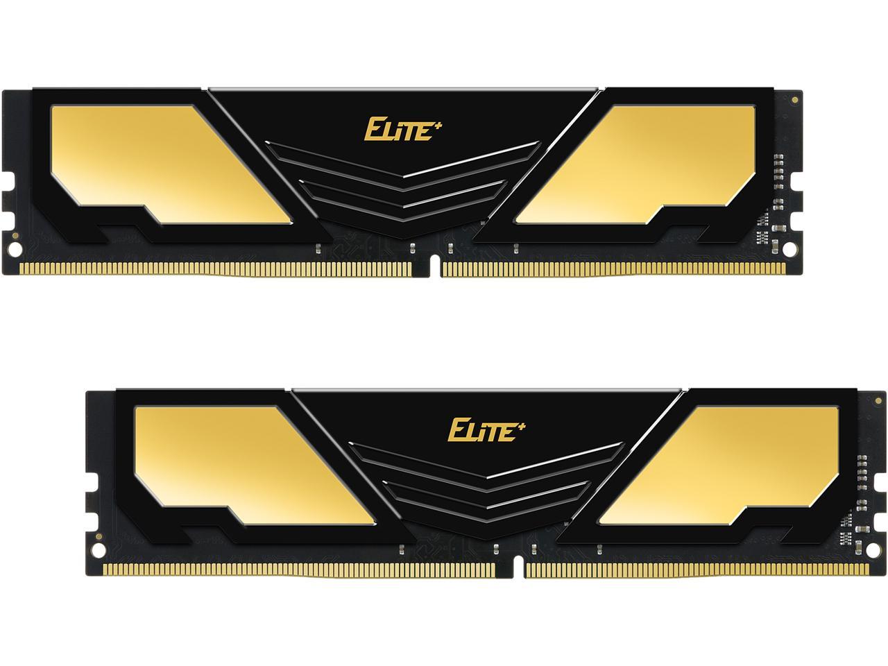 Пам'ять DDR4 RAM_16Gb (2x8Gb) 2400Mhz Team Elite Plus Black (TPD416G2400HC16DC01) - зображення 1