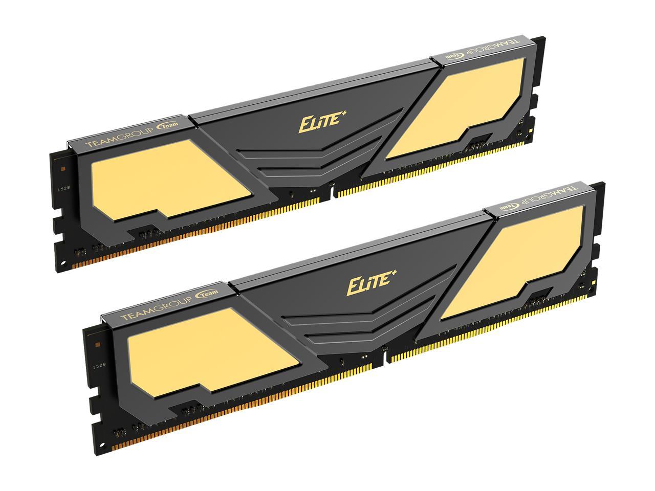 Пам'ять DDR4 RAM_16Gb (2x8Gb) 2400Mhz Team Elite Plus Black (TPD416G2400HC16DC01) - зображення 2