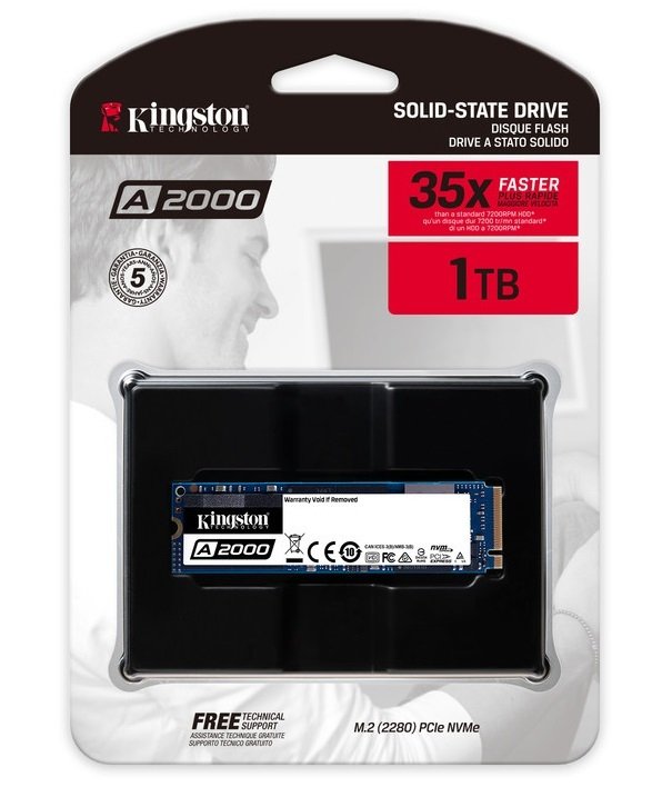 Накопичувач SSD NVMe M.2 1000GB Kingston A2000 (SA2000M8\/1000G) - зображення 2