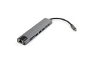 Концентратор Vinga Type-C to 4K HDMI + 2xUSB3.0 + GigabitLAN + SD + 2x USB Type-C PD aluminium - зображення 1