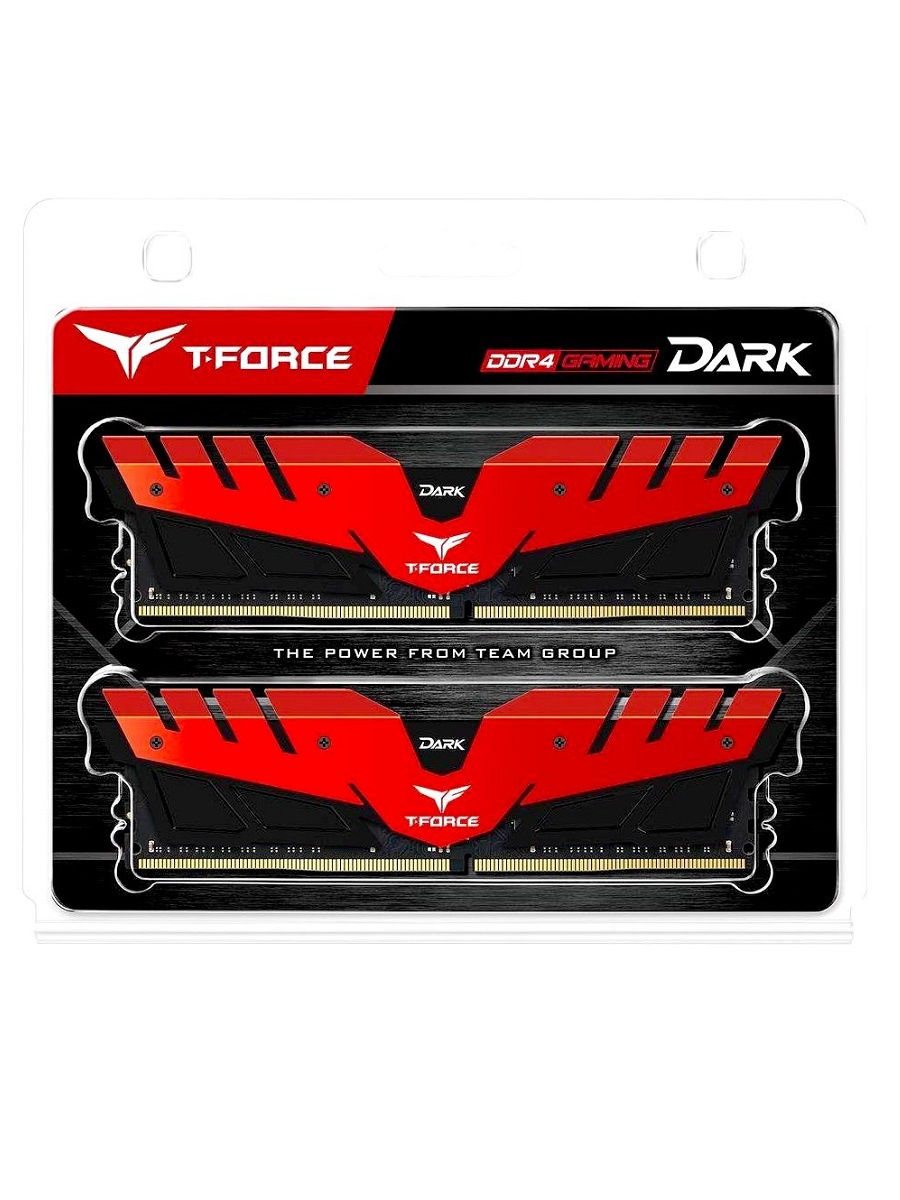 Пам'ять DDR4 RAM_16Gb (2x8Gb) 3000Mhz Team T-Force Dark Red (TDRED416G3000HC16CDC01) - зображення 1