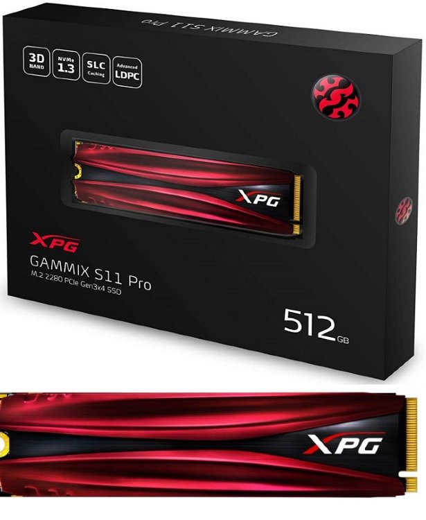 Накопичувач SSD NVMe M.2 512GB A-DATA XPG GAMMIX S11 Pro (AGAMMIXS11P-512GT-C) - зображення 2