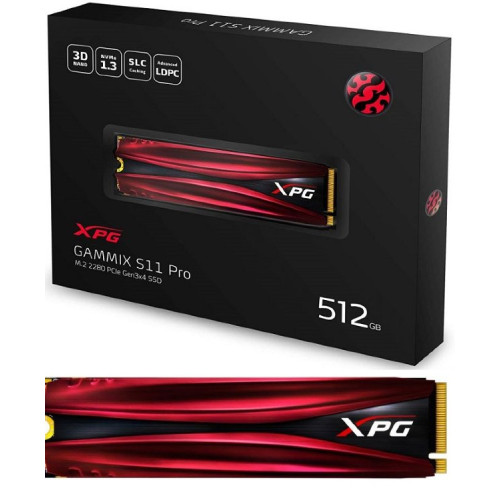 Накопичувач SSD NVMe M.2 512GB A-DATA XPG GAMMIX S11 Pro (AGAMMIXS11P-512GT-C) - зображення 3