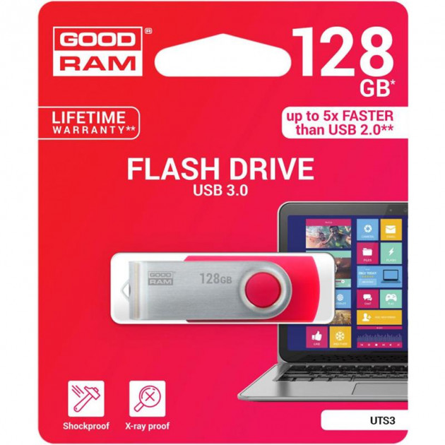 Флеш пам'ять USB 128Gb GOODRAM UTS3 - зображення 3